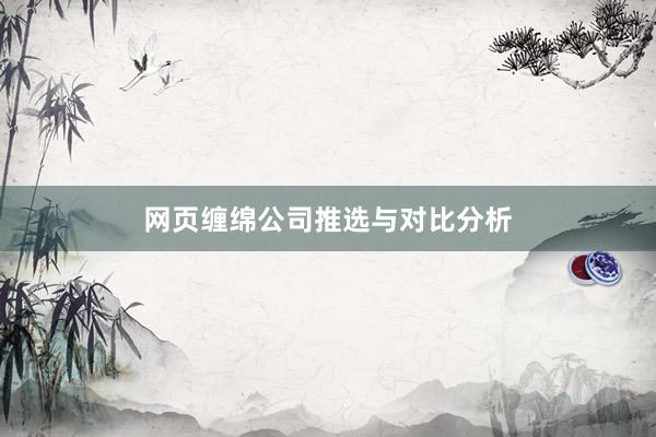 网页缠绵公司推选与对比分析